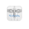Stereo Earbuds with Microphone in Acrylic Case